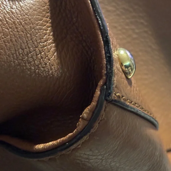 Michael Kors Brown and Gold Satchel Timeless Design. - Picture 11 of 12